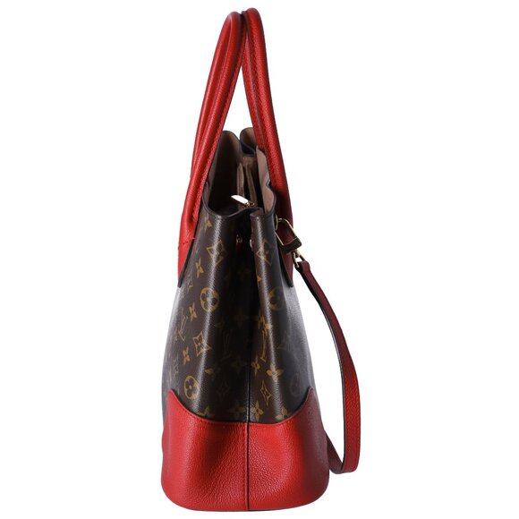 Louis Vuitton Flandrin Triple Compartment Satchel Monogram Brown Red M41596 - Picture 5 of 12